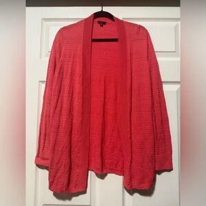 Talbots Vibrant Coral Cardigan